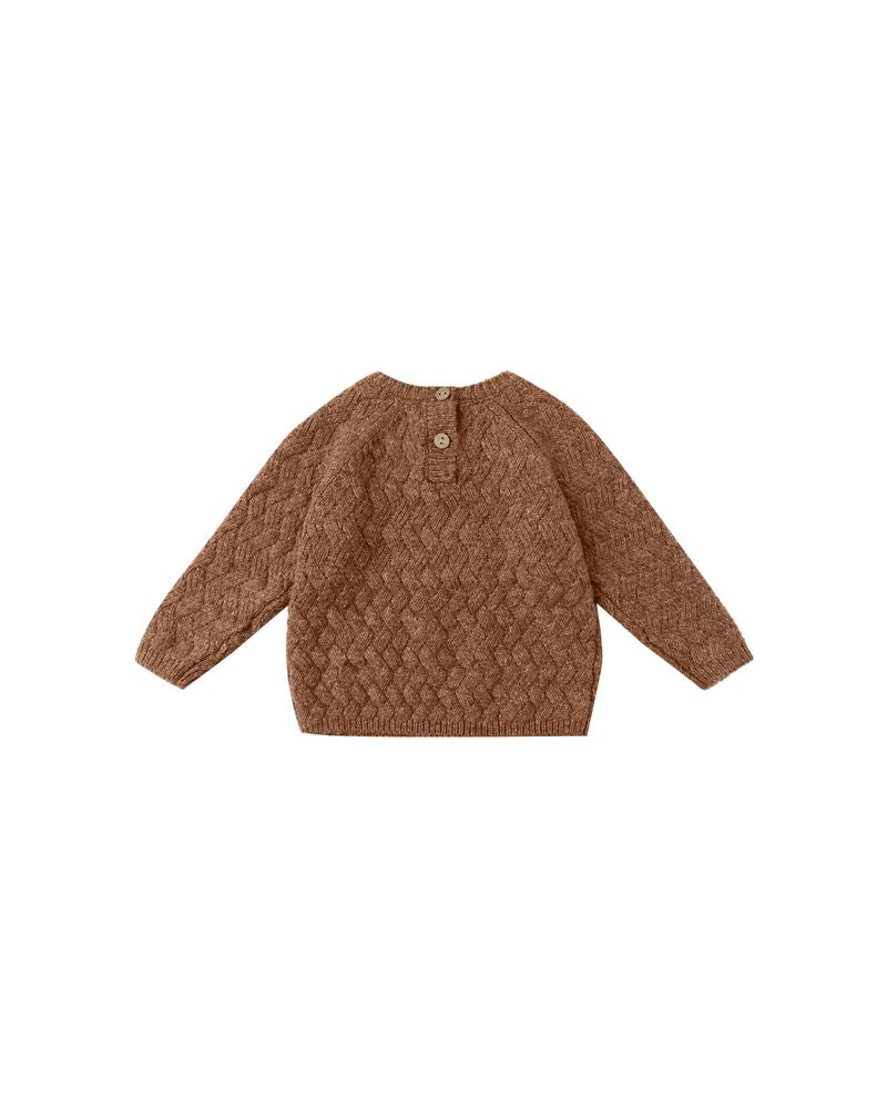 Knit Sweater || Heathered Cedar by Quincy Mae