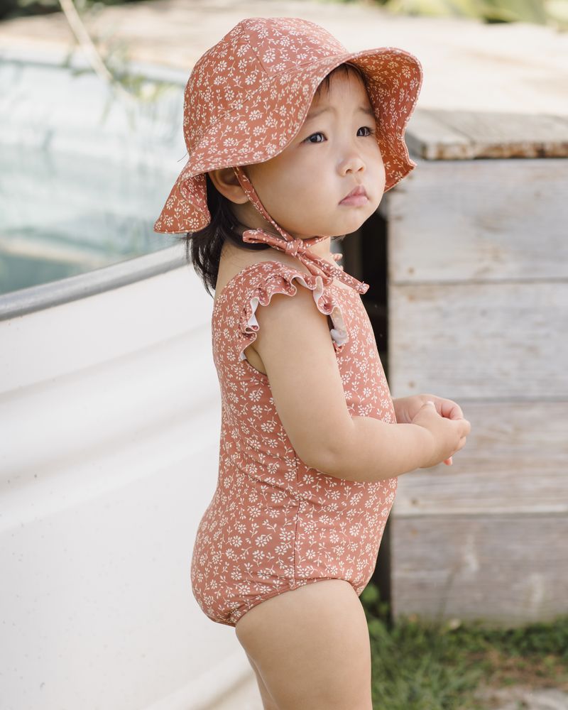 Scoop Back One-Piece Swimsuit || Poppy Floral by Quincy Mae
