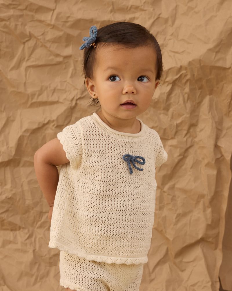 Scallop Knit Baby Set || Natural by Rylee + Cru