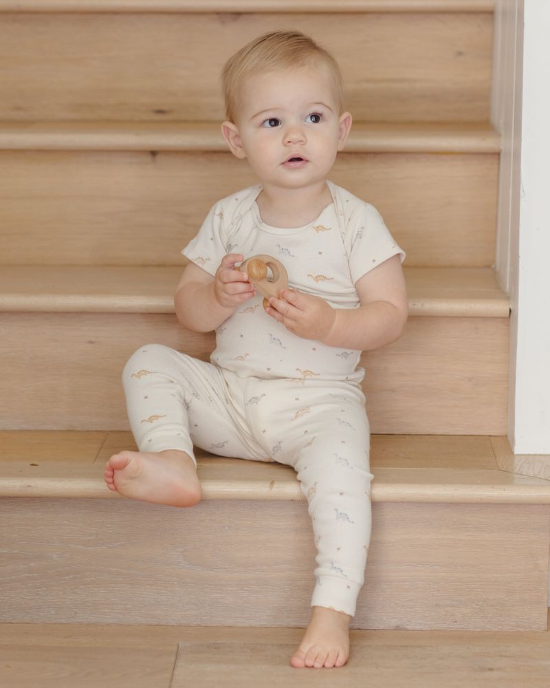 Ribbed Short Sleeve Tee + Legging Set || Dinos by Quincy Mae