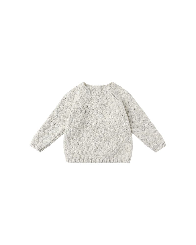Knit Sweater || Heathered Blue by Quincy Mae