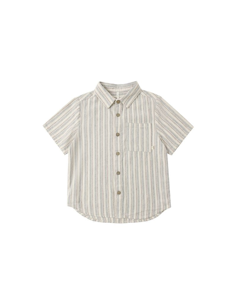 Collared Short Sleeve Shirt || Nautical Stripe by Rylee + Cru