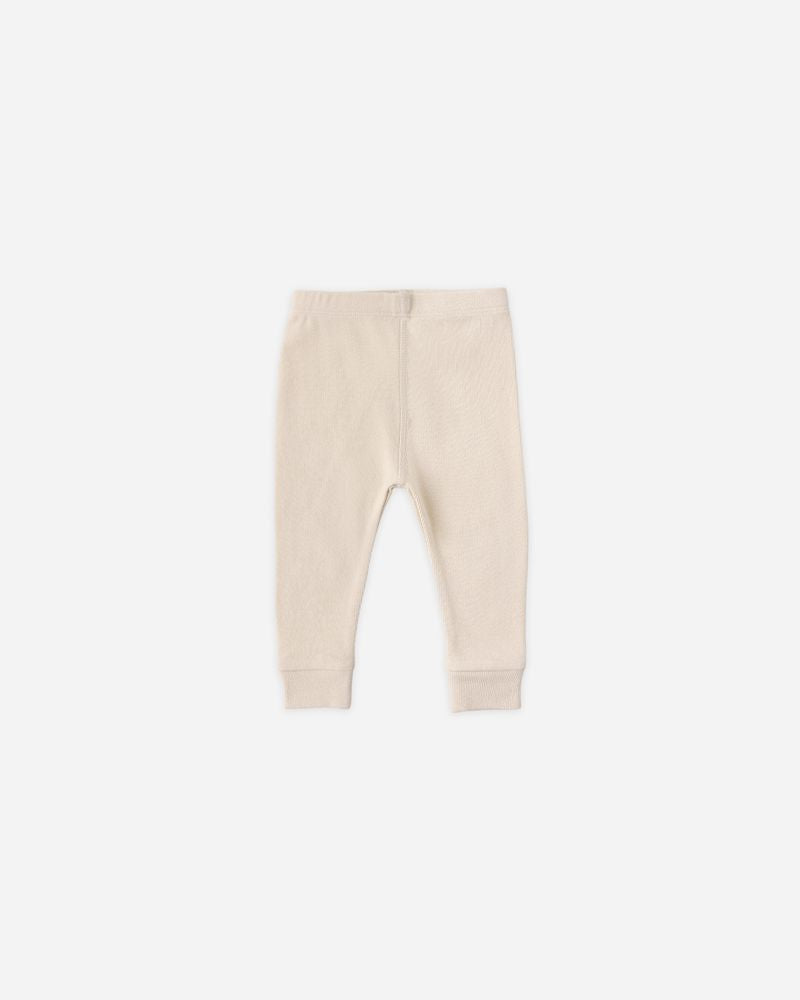 Ribbed Legging || Ecru by Quincy Mae