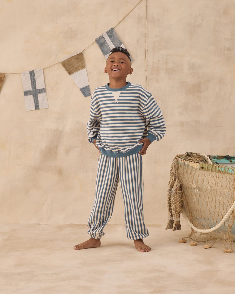 Relaxed Jogger || Marine Stripe by Rylee + Cru