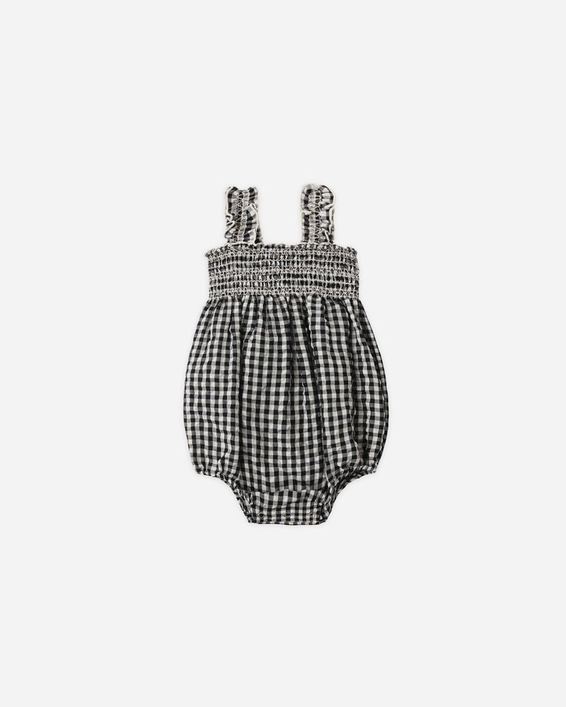 Julia Romper || Black Check by Rylee + Cru