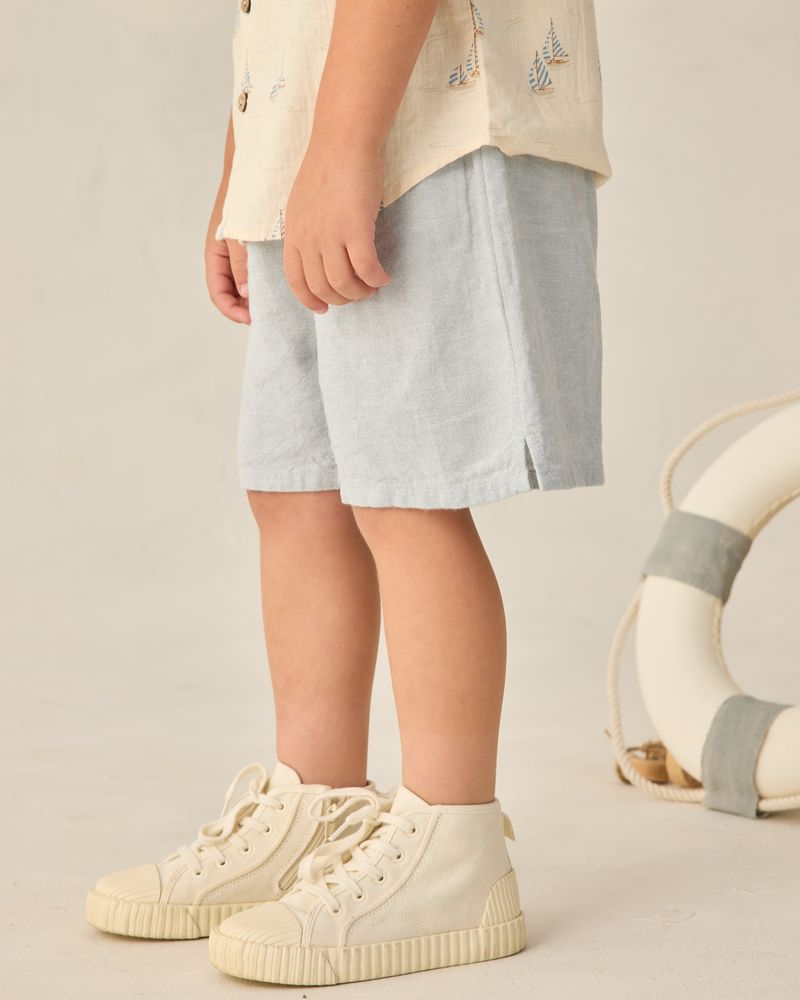Perry Short || Heathered Light Blue by Rylee + Cru