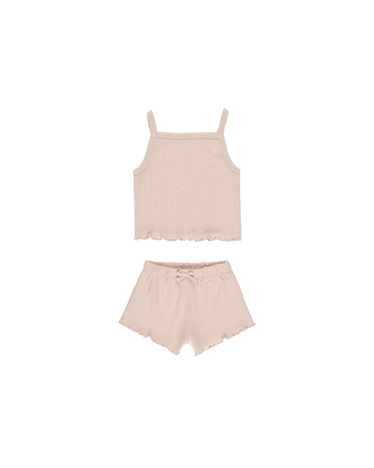 Pointelle Tank + Shortie Set || Melon by Quincy Mae