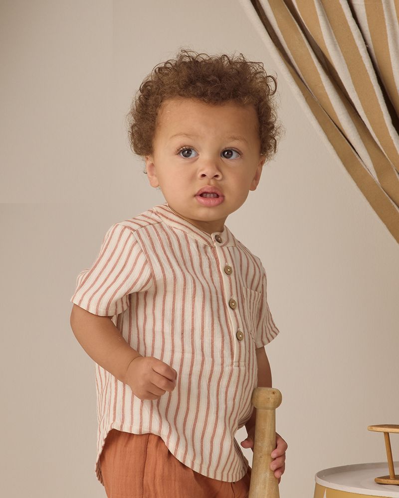 Jaxson Shirt || Vintage Stripe by Quincy Mae