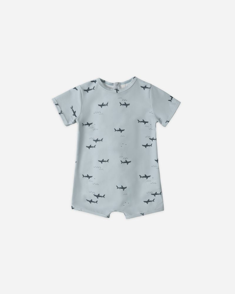 Shorty One-Piece || Sharks by Rylee + Cru