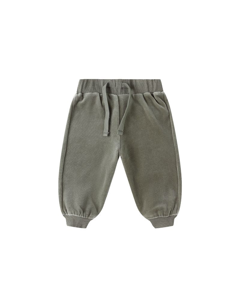 Velour Relaxed Sweatpant || Forest by Quincy Mae