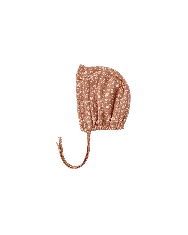 Woven Ruffle Bonnet || Poppy Floral by Quincy Mae