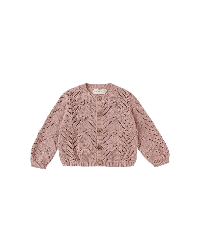 Knit Cardigan || Mauve by Quincy Mae