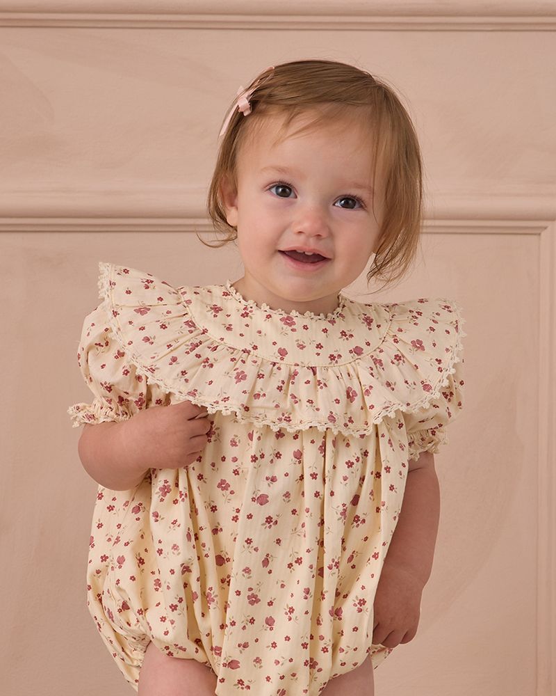 Eva Romper | Red Floral by Noralee