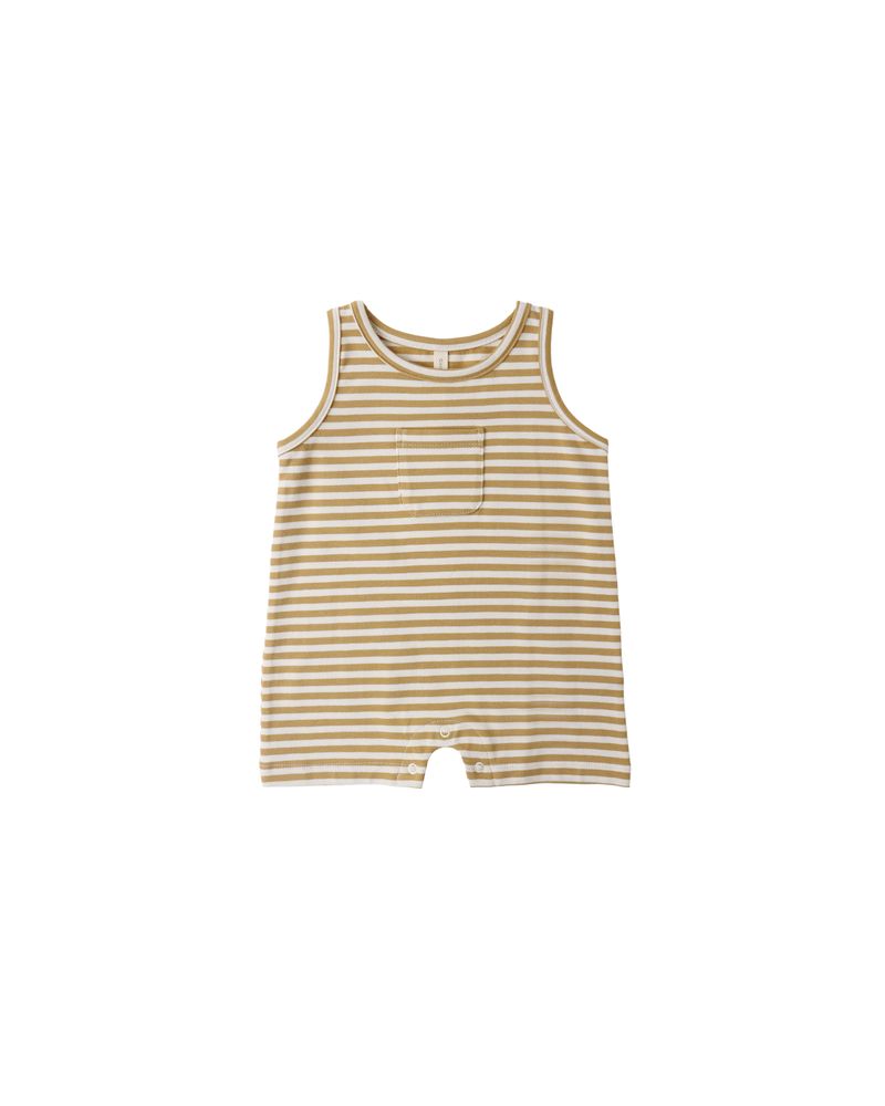 Sleeveless One-Piece || Honey Stripe by Quincy Mae
