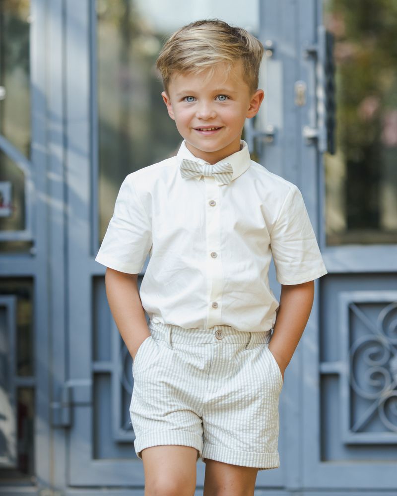 Suspender Short | Sky Stripe by Noralee