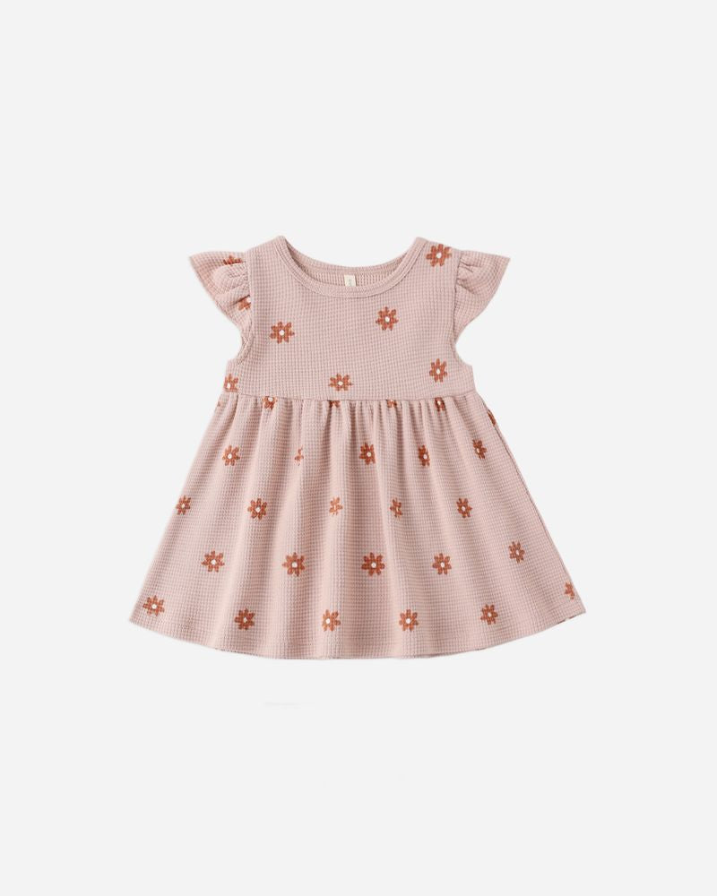 Flutter Sleeve Dress || Pink Daisy by Quincy Mae