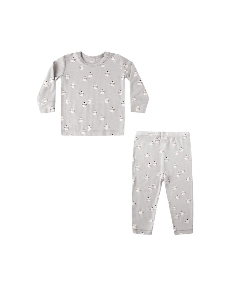 Bamboo Pajama Set || Snowmen by Quincy Mae