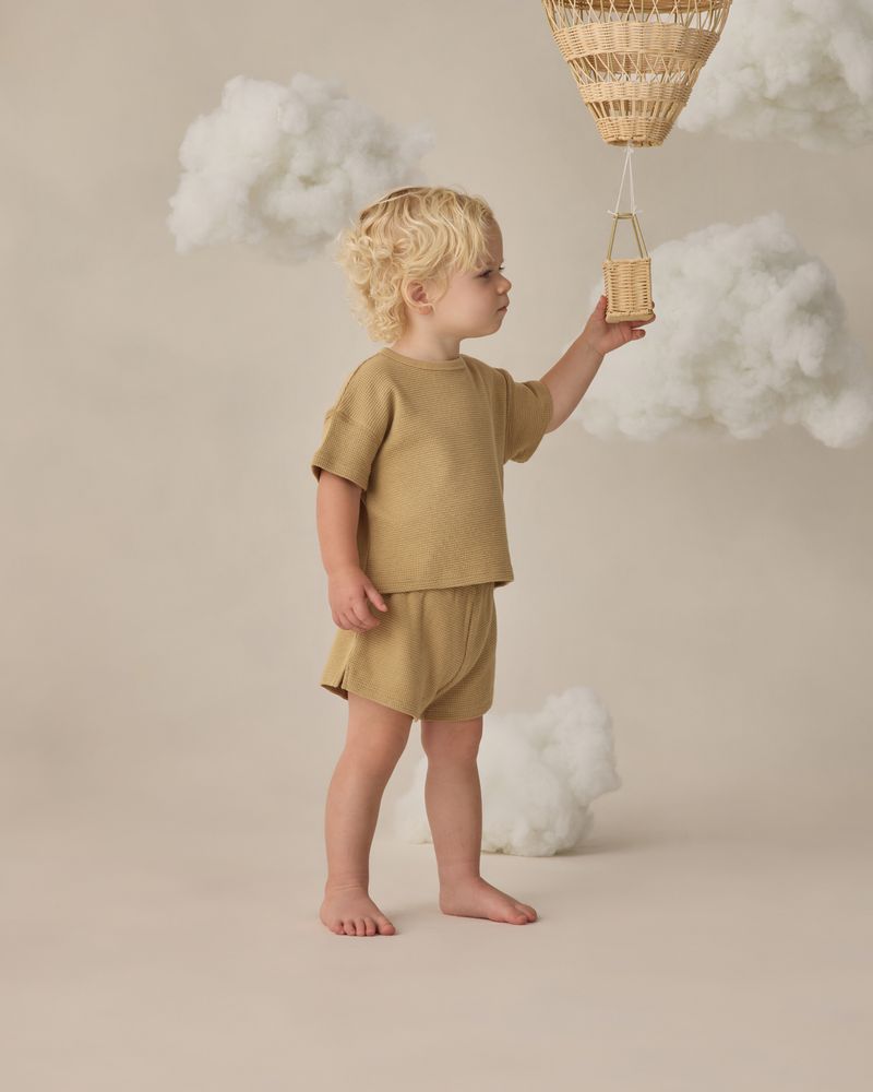 Waffle Tee + Short Set || Honey by Quincy Mae