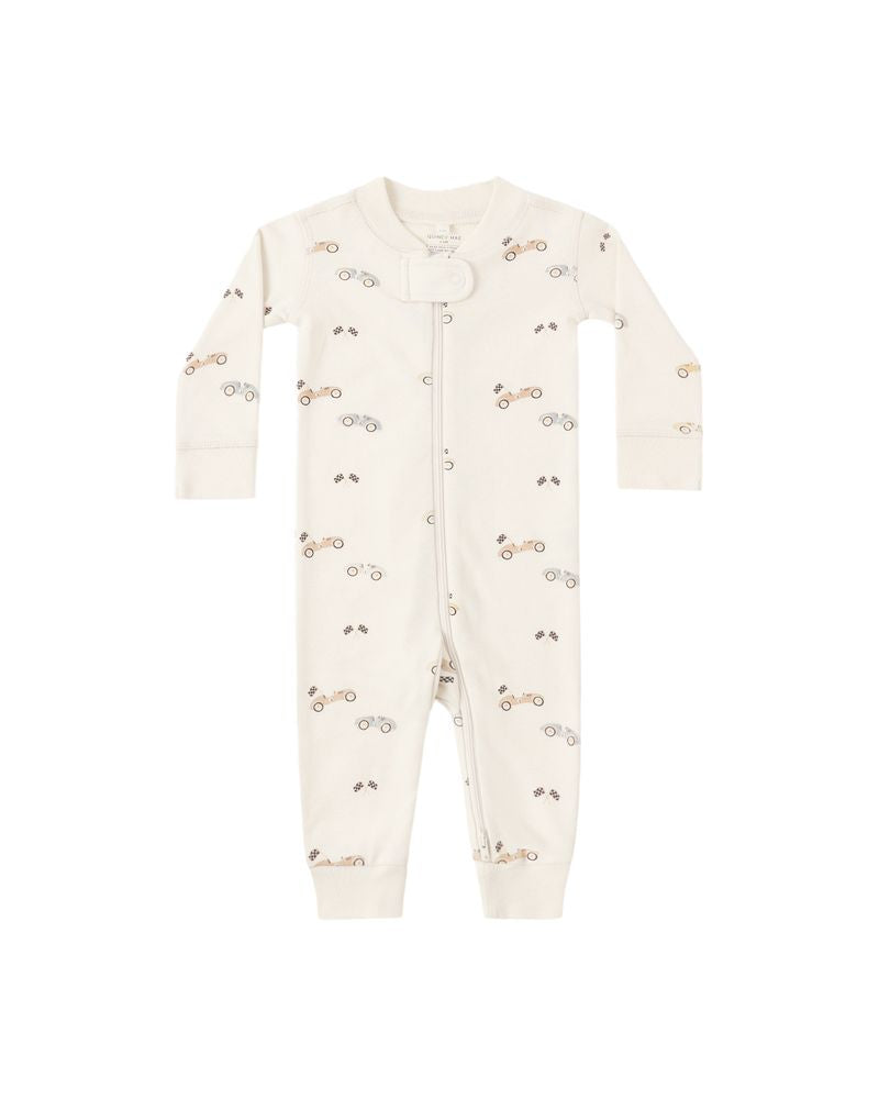 Zip Longsleeve Sleeper || Race Car by Quincy Mae