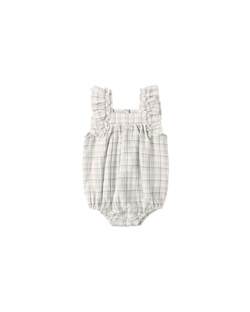 Maya Romper || Blue Plaid by Quincy Mae