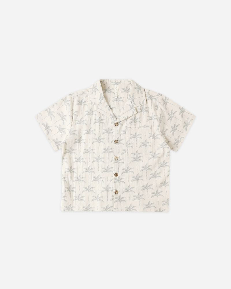 Lapel Collar Shirt || Palm Trees by Rylee + Cru
