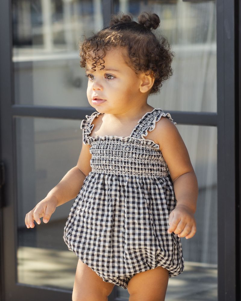 Julia Romper || Black Check by Rylee + Cru