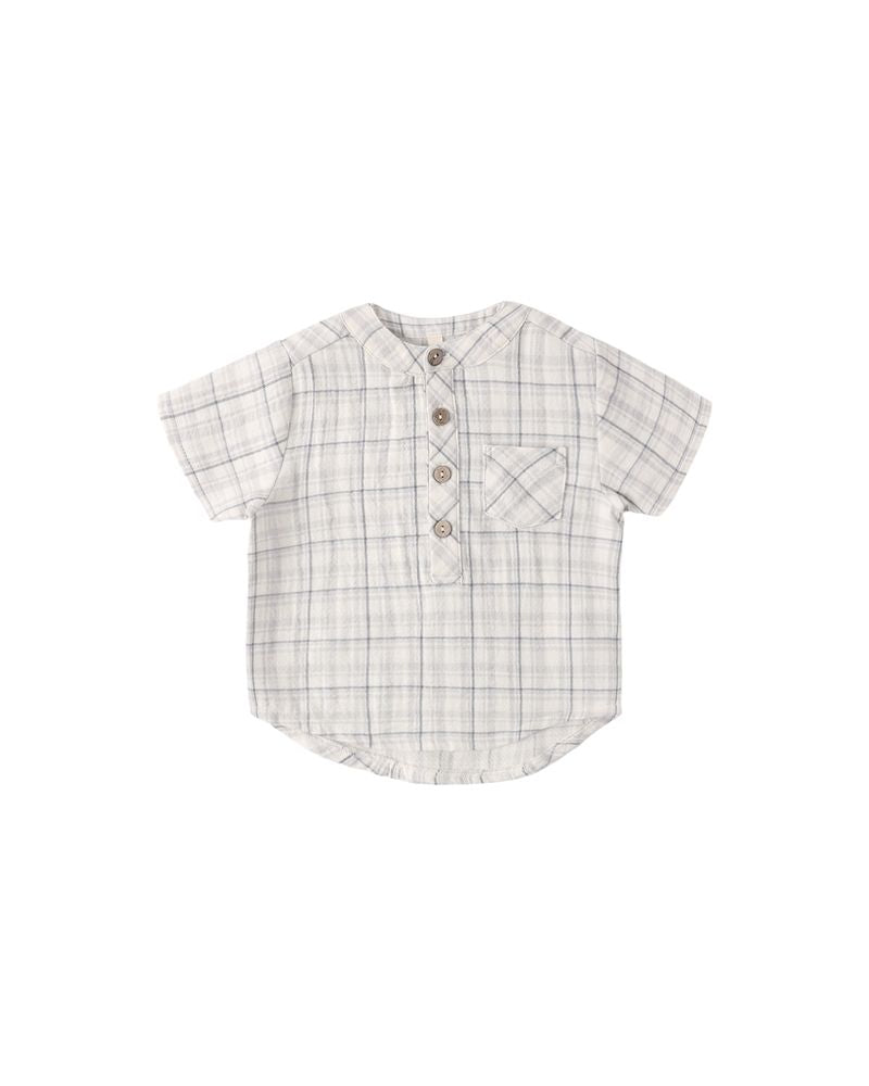 Jaxson Shirt || Blue Plaid by Quincy Mae