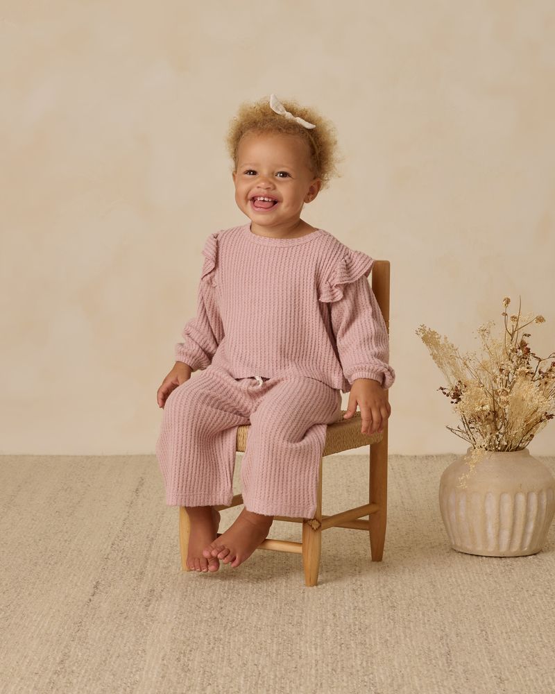 Ruffle Cozy Set || Rose by Quincy Mae