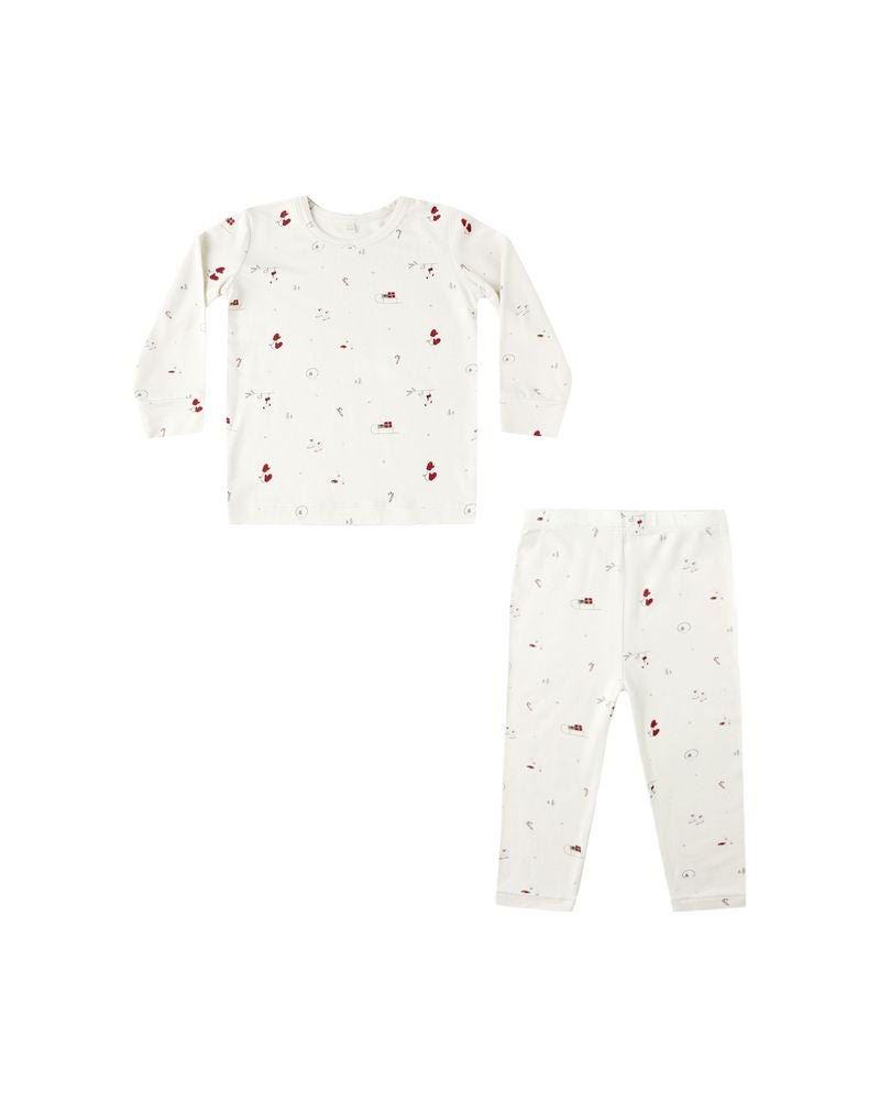 Quincy Mae Bamboo Pajama Set - Swans main image 1