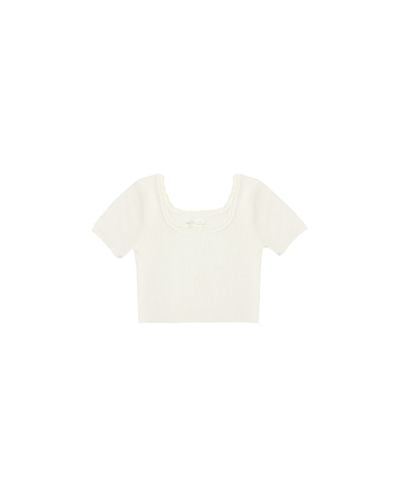 Scallop Tee || Natural by Rylee + Cru