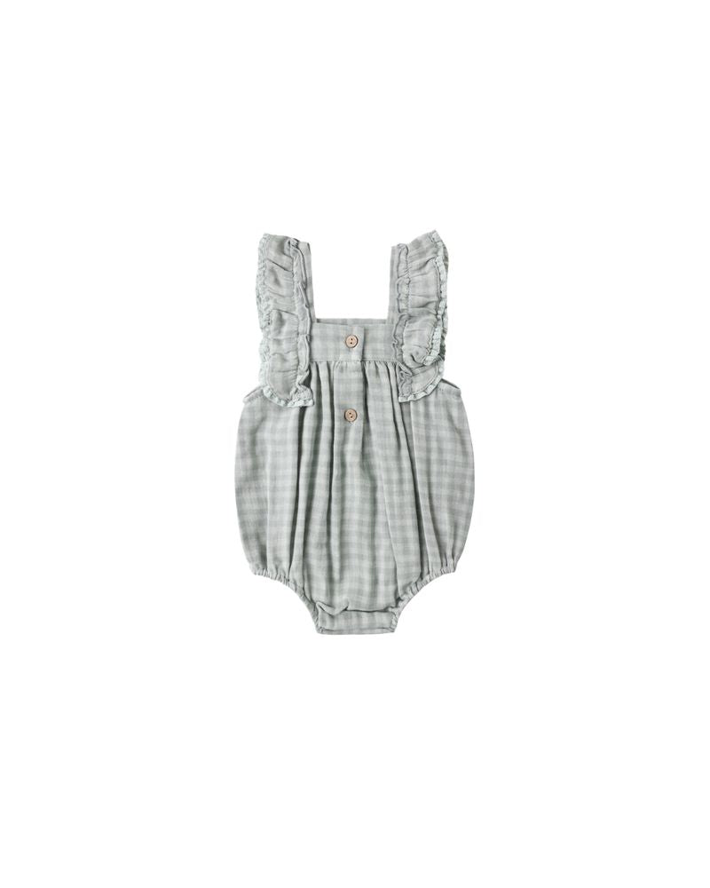 Maya Romper || Green Gingham by Rylee + Cru