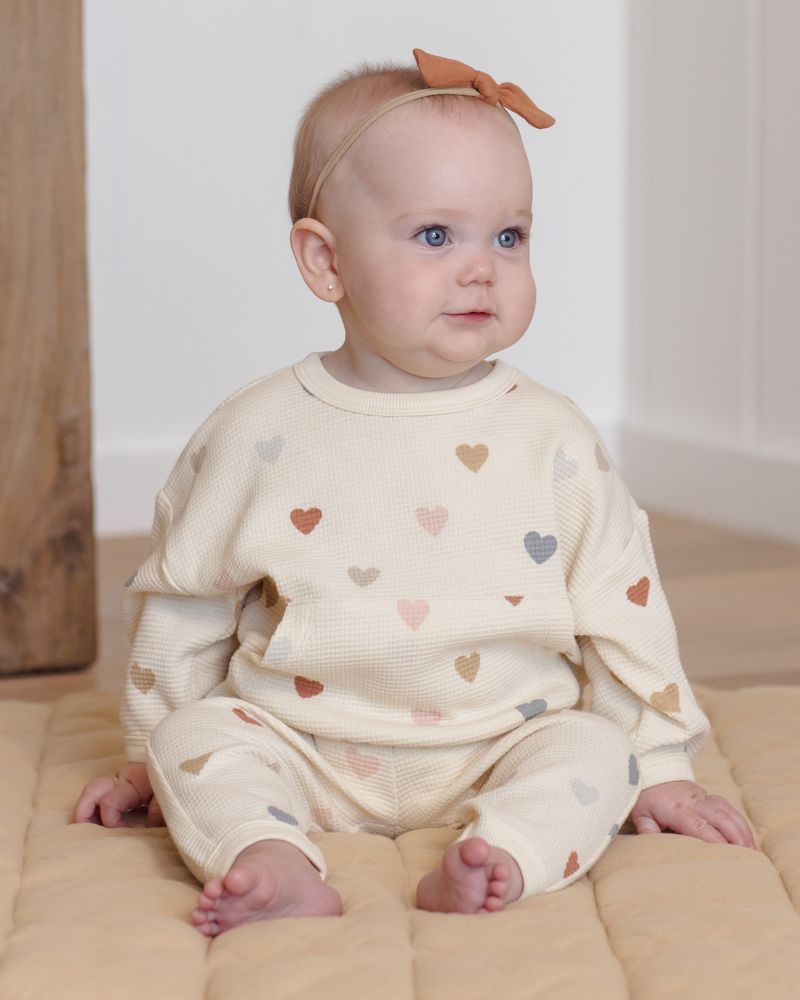 Waffle Sweater Set || Confetti Hearts by Quincy Mae
