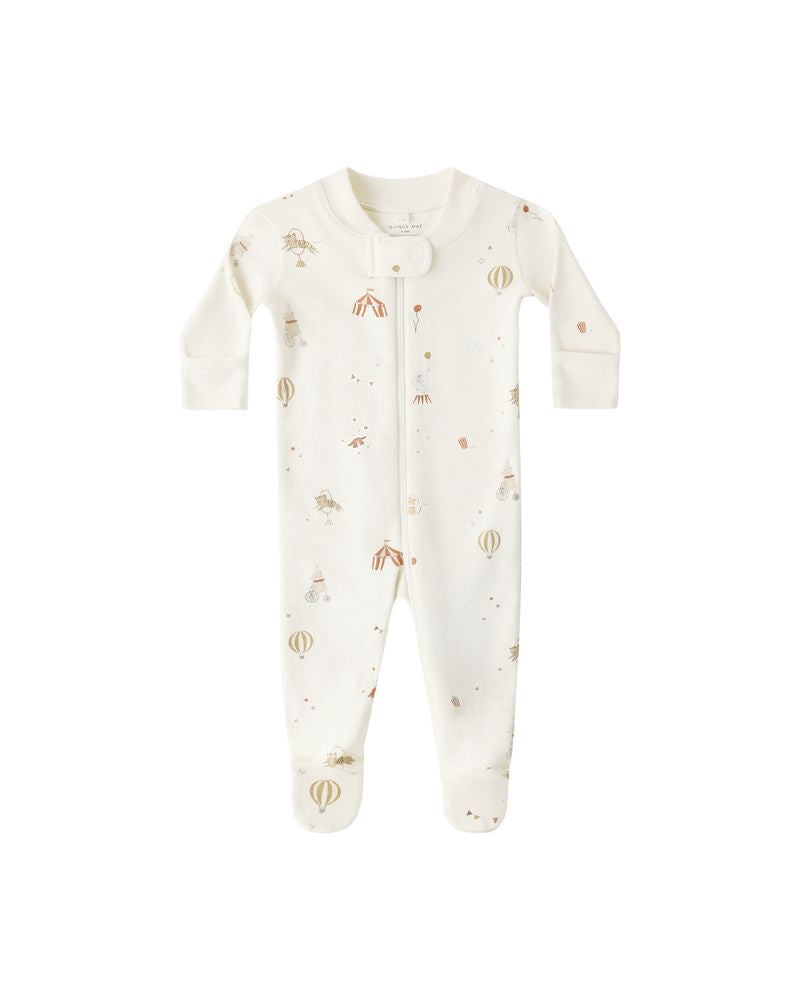 Zip Longsleeve Sleeper Footie || Carnival by Quincy Mae