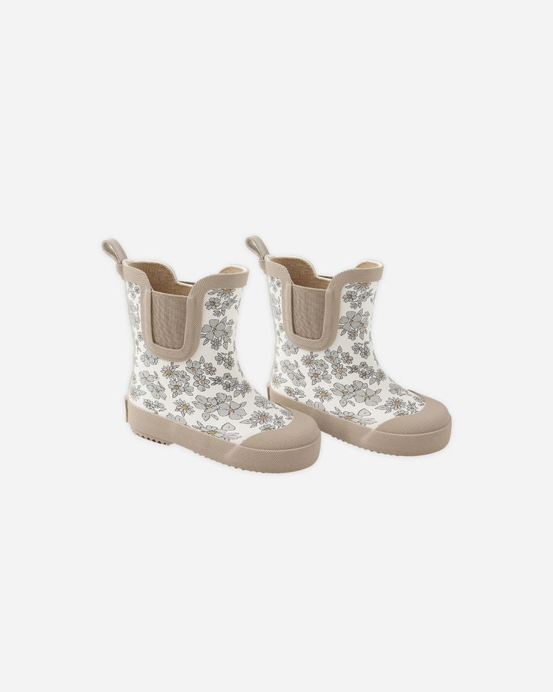 Rain Boots || Blue Floral by Quincy Mae