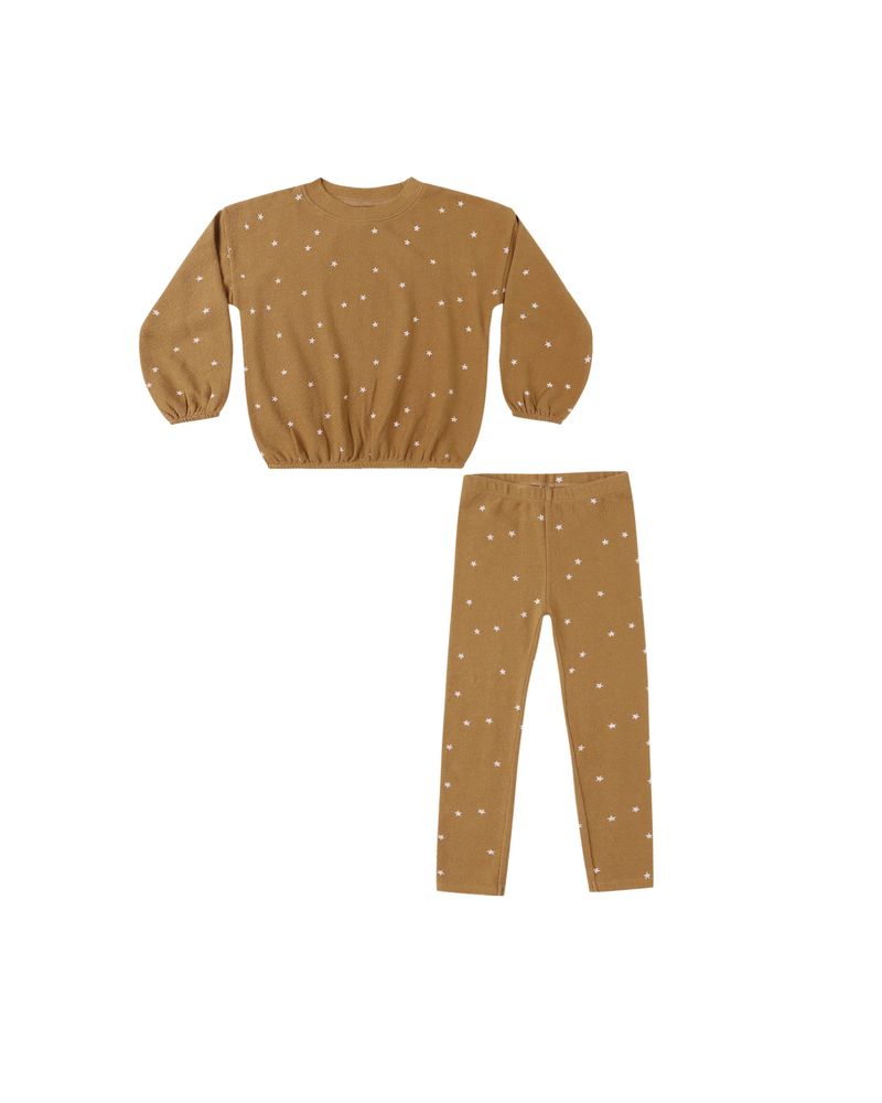 Spongey Knit Set || Golden Stars by Rylee + Cru