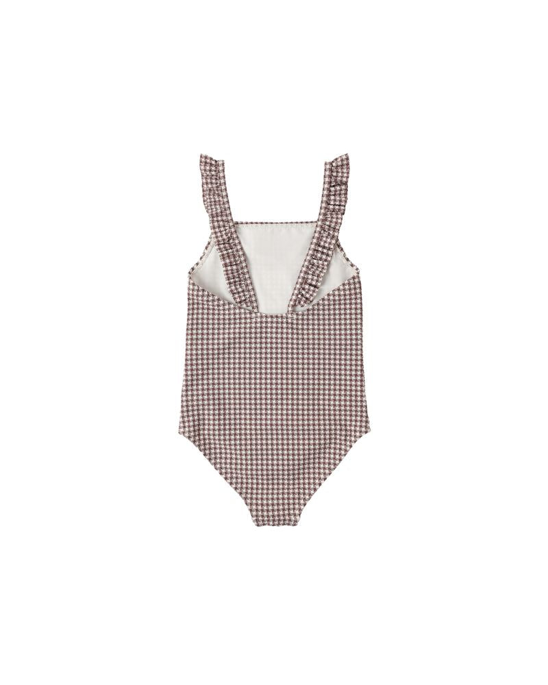 Positano One-Piece || Chocolate Houndstooth by Rylee + Cru