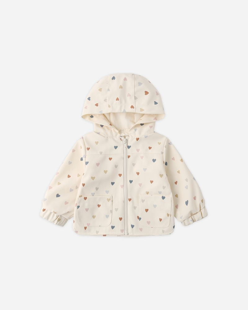Rain Coat || Confetti Heart Small by Quincy Mae