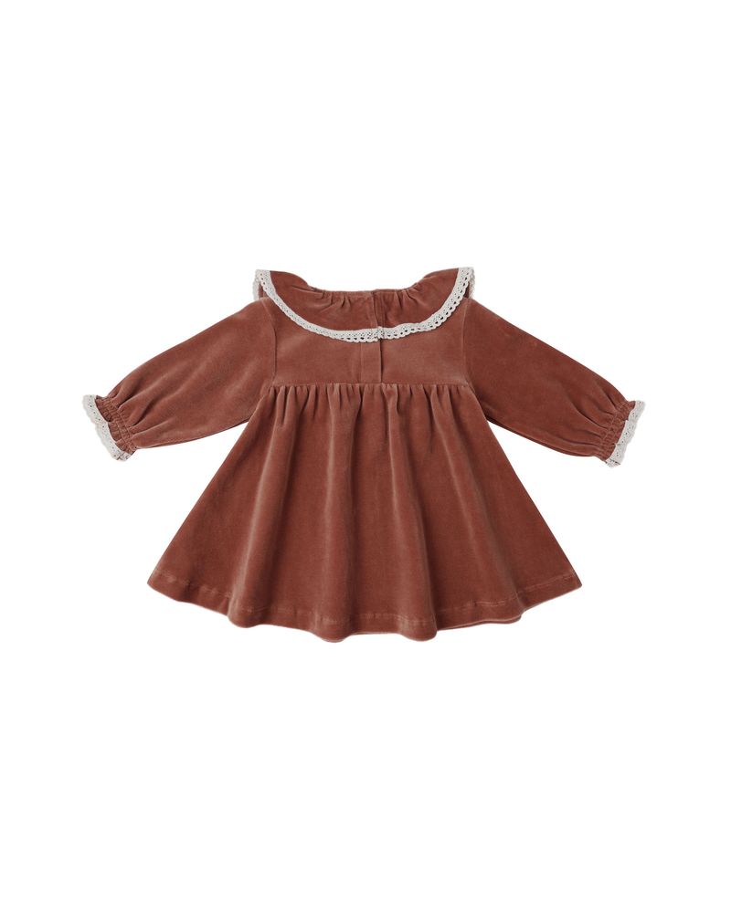 Velour Baby Dress || Cranberry by Quincy Mae
