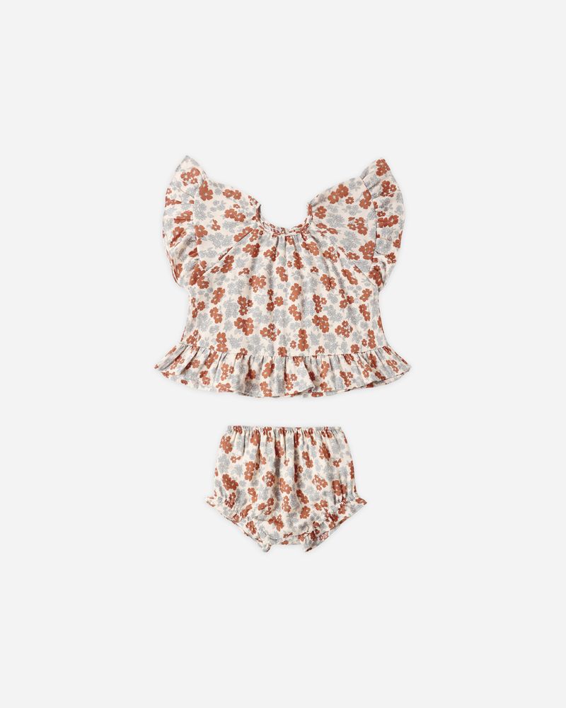 Butterfly Top & Bloomer Set || Americana Floral by Rylee + Cru