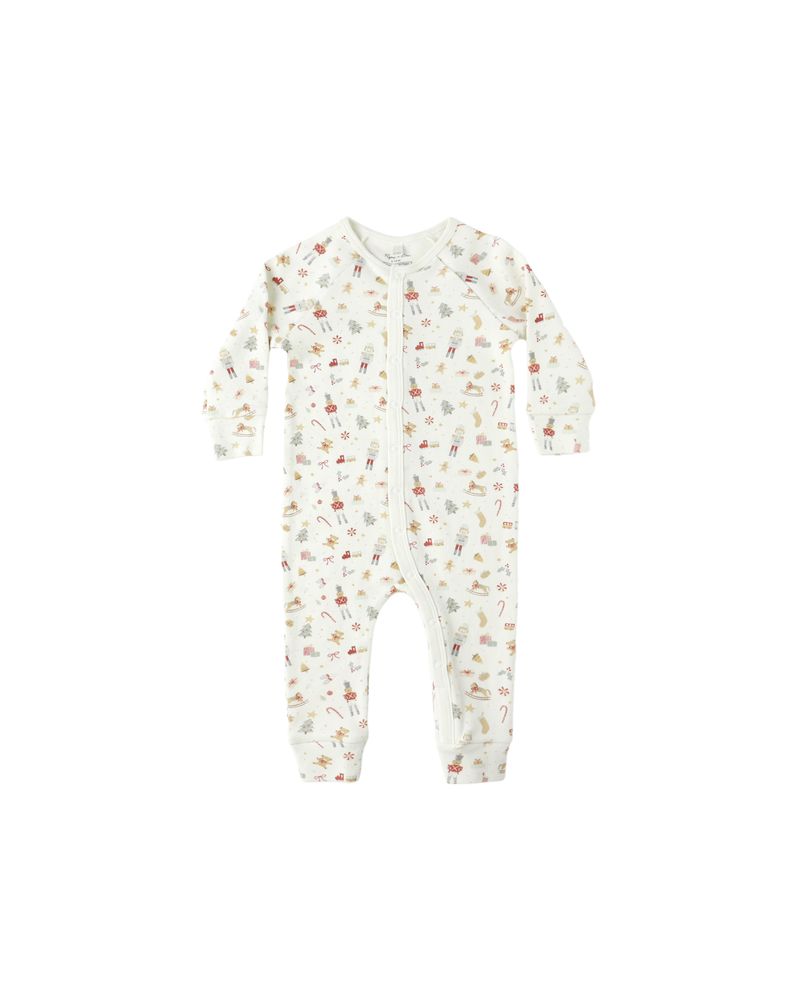 Organic Long John Pajamas || Festive by Rylee + Cru