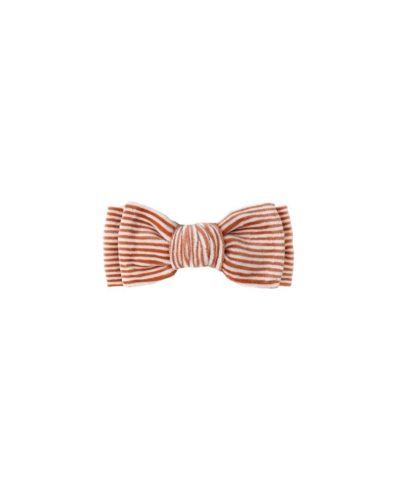Velour Bow Headband || Candy Stripe by Quincy Mae