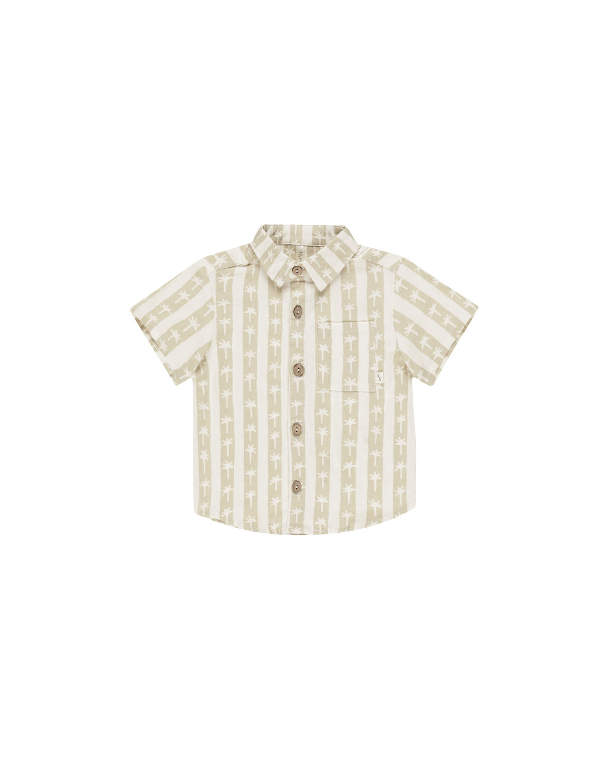 Collared Short Sleeve Shirt || Palm Stripe by Rylee + Cru
