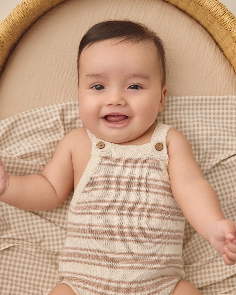 Tatum Romper || Oat Stripe by Quincy Mae