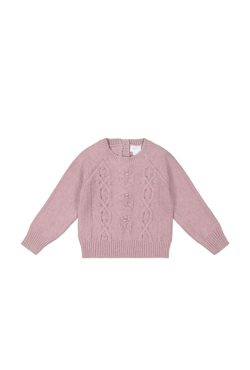Sophie Jumper in Primrose Pink Marle by Jamie Kay