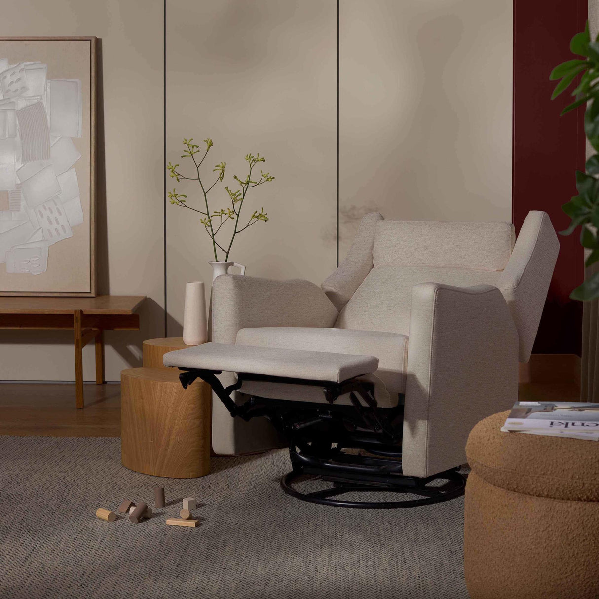 Babyletto Kiwi Plus Power Recliner and Swivel Glider with Power Adjustable Headrest and USB Port