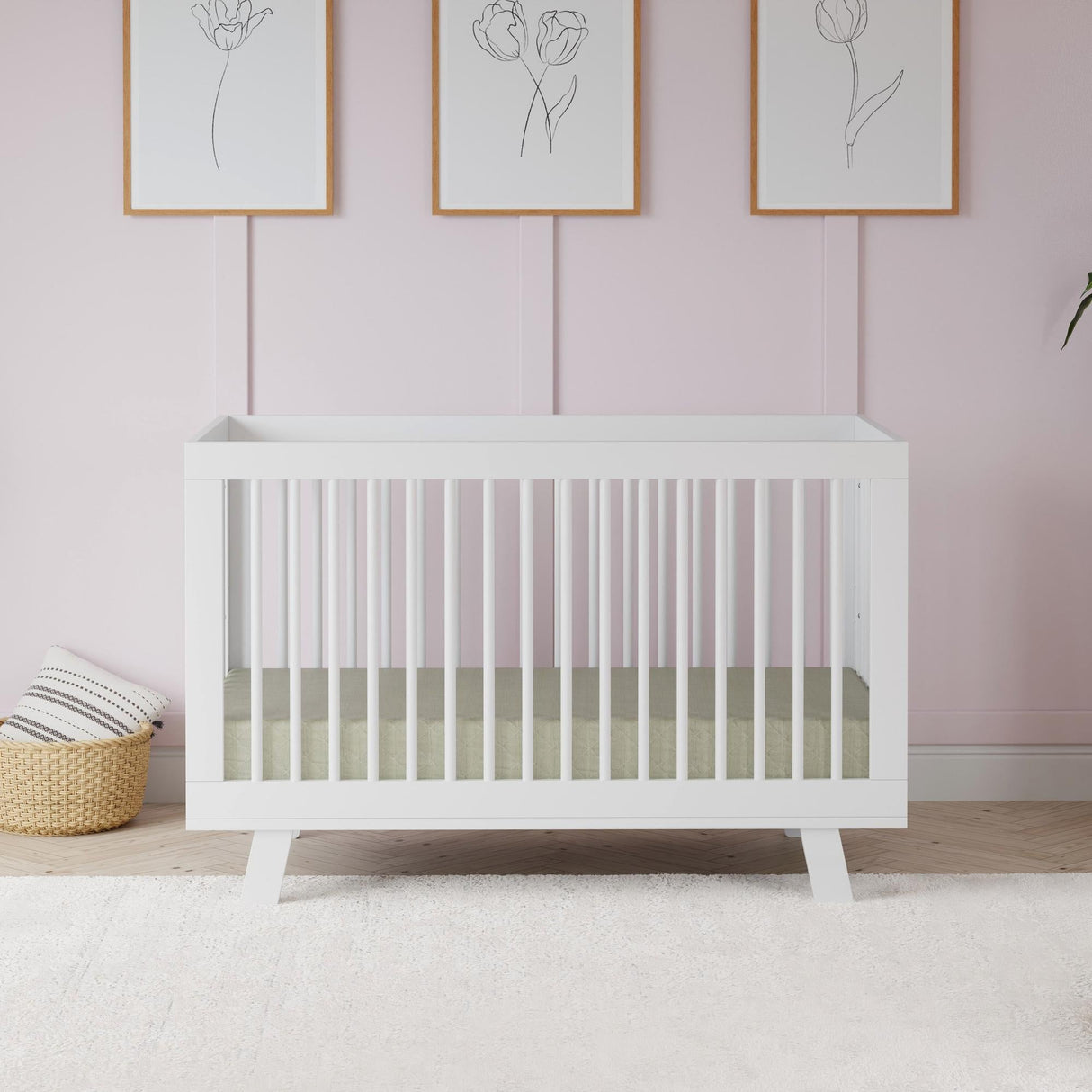 Babyletto Hudson 3-in-1 Convertible Crib with Toddler Bed Conversion Kit