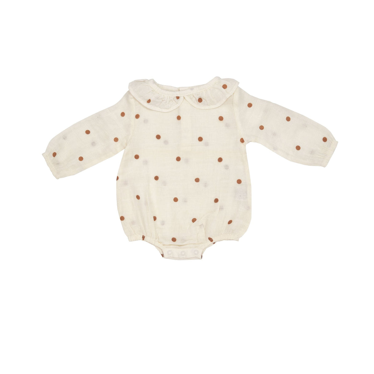 Ruffle Collar Bubble - Cashew Polka Dot by Angel Dear
