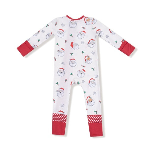 Angel Dear Vintage Santas 2-Way Zipper Romper