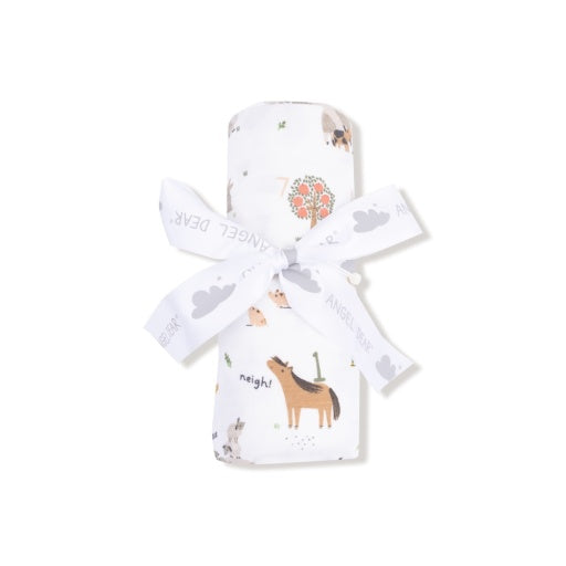 Angel Dear Farm Sounds Swaddle Blanket