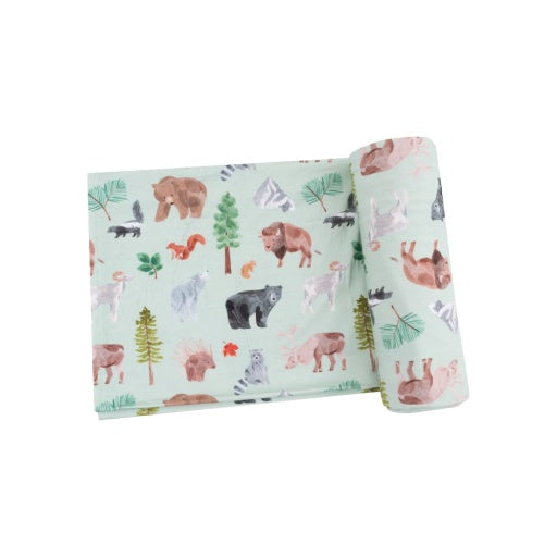Angel Dear American Woodland Animals Swaddle Blanket